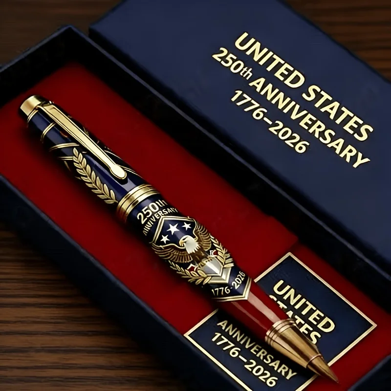 The 250th Anniversary Retractable Ballpoint Pen with Metal Body, Pressure Relief & Luxury Gift Box