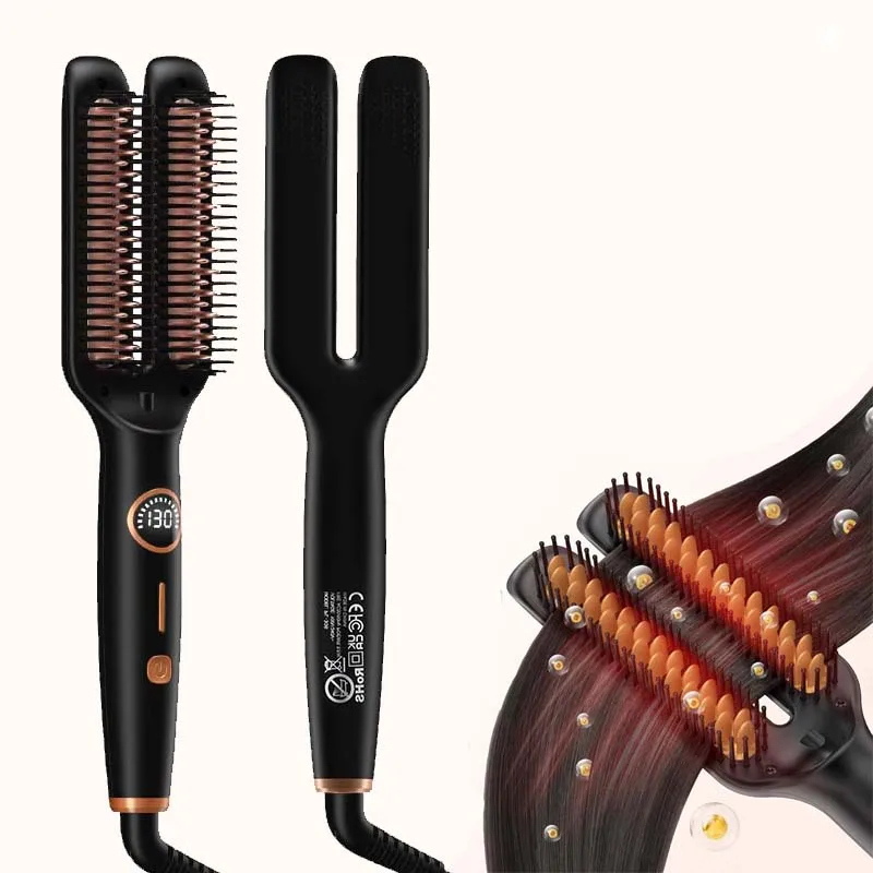 

Professional Iron Straight Hair Hot Comb 6 Temperature Settings Lcd Digital Hot Comb Portable Hair Straightener Brush