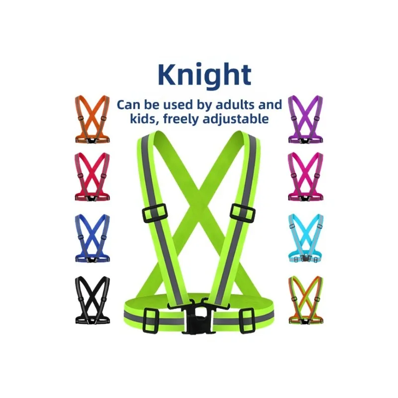 Adjustable Lightweight Reflective Vest for Outdoor Night Walking Biking Safety Gear Waterproof Running Safety Vests with Straps