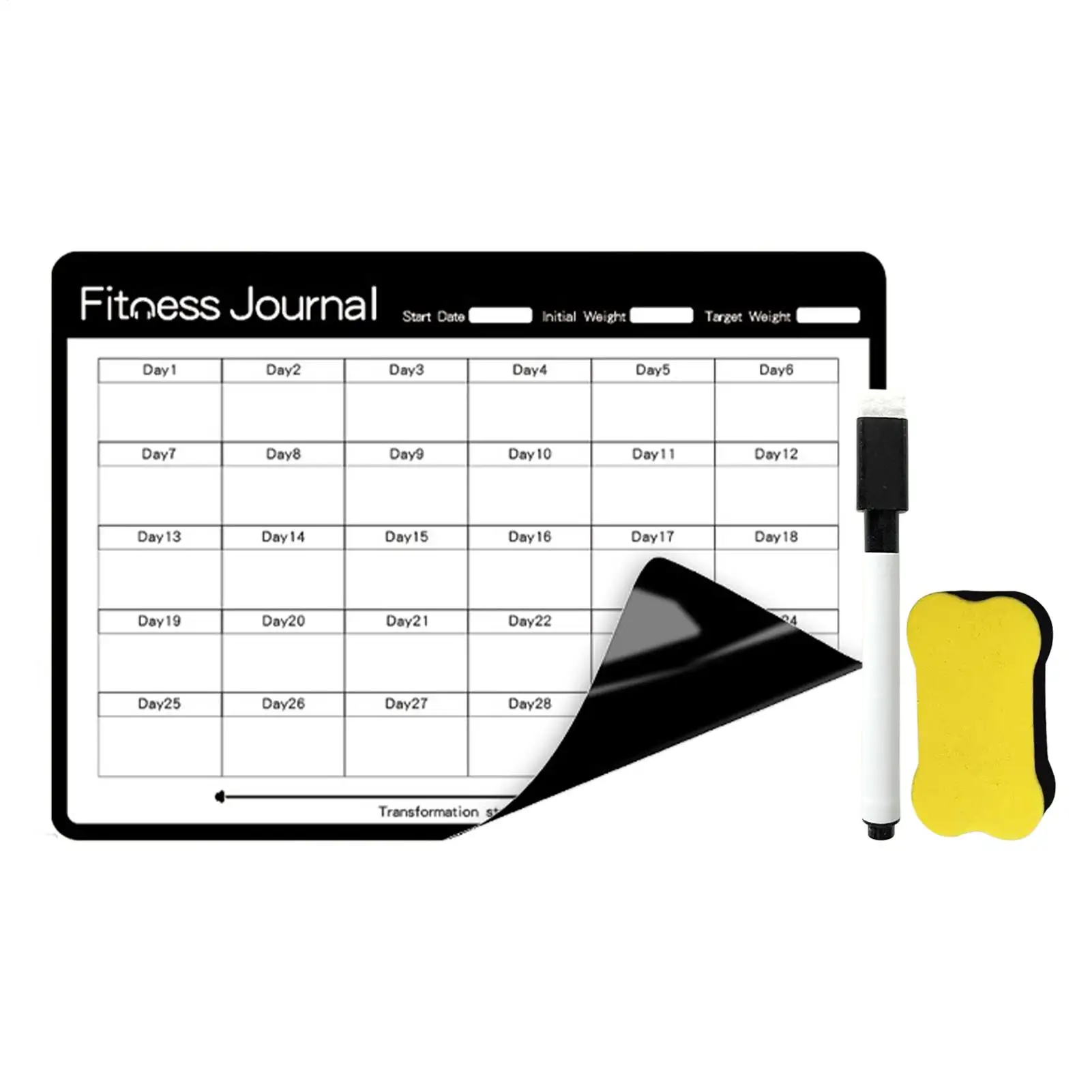 Erase Calendar for Fridge Daily Erasable Magnetic Slimming Notepad Erase Weekly Planner for Home Appointment Kitchen Office Work