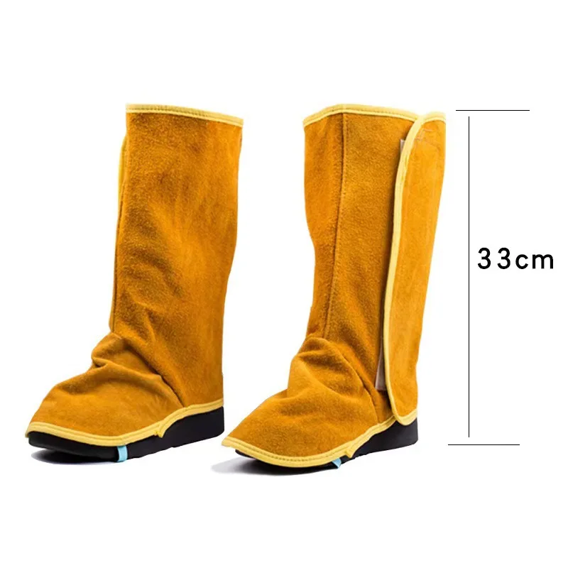 Leather Welding Spats, Fire Resistant Welding Boot & Shoes Covers, Heat and Abrasion Resistant Welder Protective Foot Covers