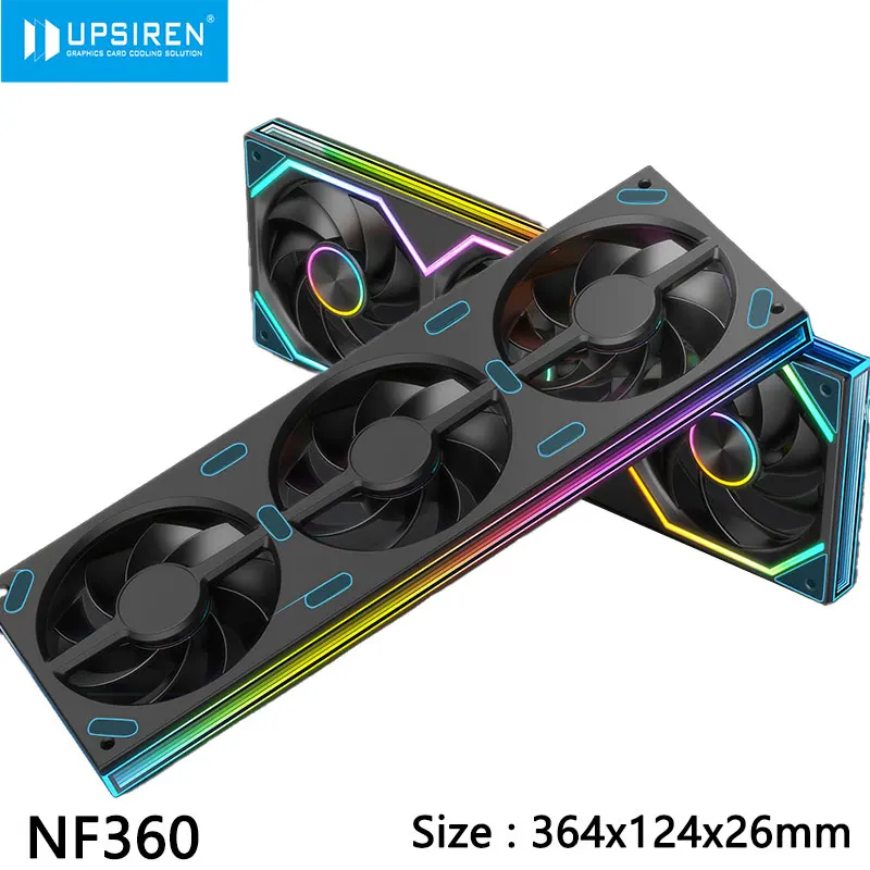 

Вентилятор для компьютерного корпуса UPSIREN NF360 ARGB, со встроенной подсветкой и 4-сторонним световым эффектом/5V 3Pin ARGB, 12V 4Pin PWM, высокопроизводительный вентилятор для охлаждения.