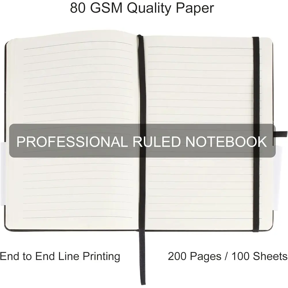 Pacote de 20 cadernos universitários listrados com capa dura em massa, 200 páginas, 5,7x8,4, ideais para tomar notas e diário de bala