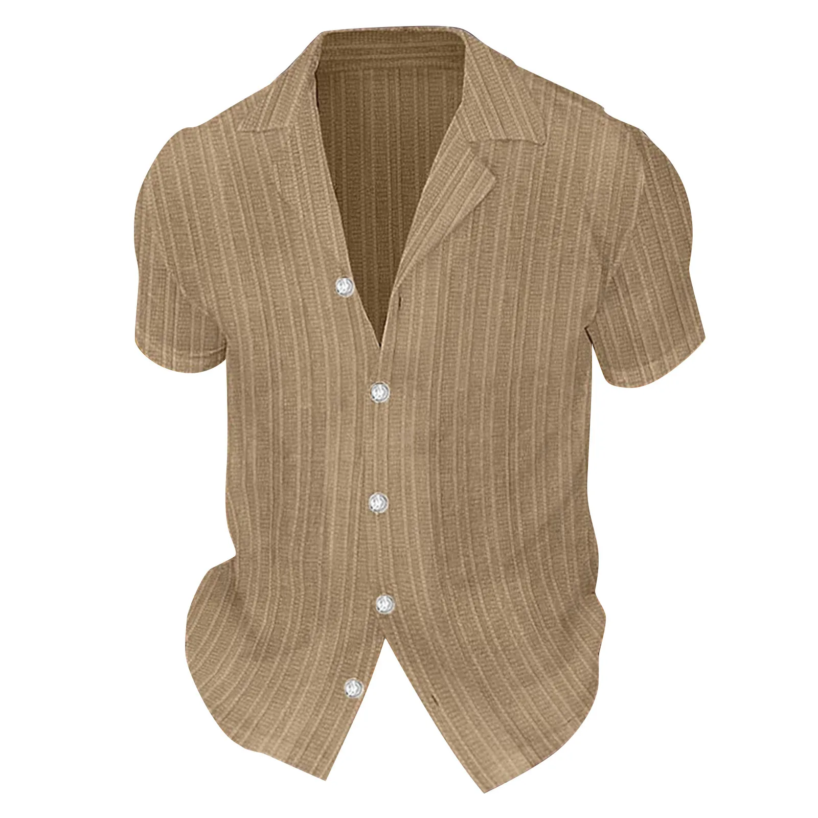 الرجال قصيرة الأكمام زر أسفل الصيف بدلة الشاطئ القمصان طوق ، عارضة الأزياء القمصان ، بلون واحد أزرار قمصان للرجال ، الصيف