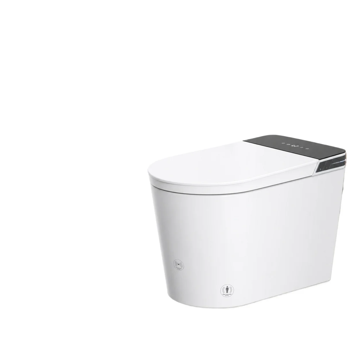 ETL 110V smart bidet toilet, remote control automatically opens, heated seat LED display, soft night light, extended toilet