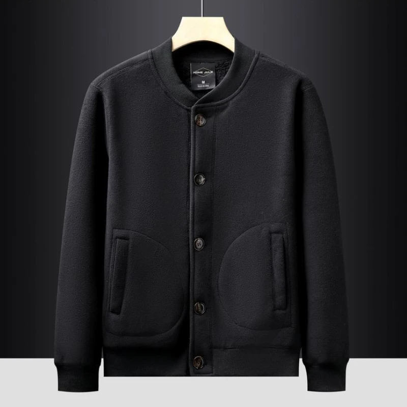 

​Unisex Retro Baseball Jacket with Fleece Lining Lightweight Winter Coat for Men Warmth Style Combo for Daily Wear​