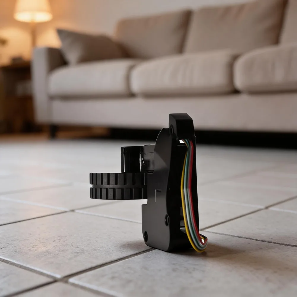 Black Replacement Wheel Left Right Options Long-lasting Performance Smooth Movement Corner Cleaning for durable Material