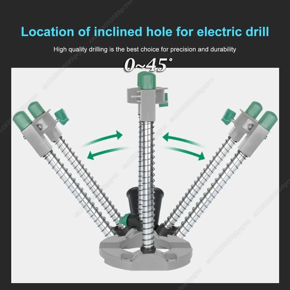 Imagem -03 - Suporte de Broca Multifuncional com Coluna de Aço Base de Alumínio Ângulo Ajustável de 045 Graus para Ferramenta Elétrica de Precisão para Trabalhar Madeira