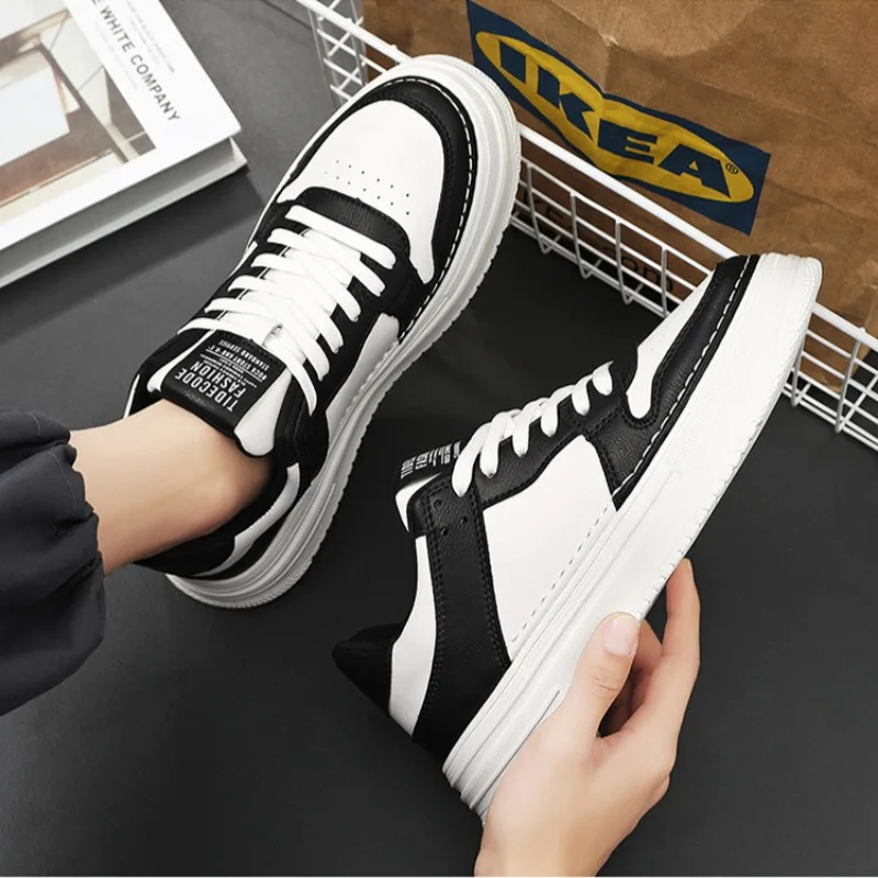 Mens Shoes 2024 New Breathable Casual Shoes for Men Fashion Versatile Platform White Sports Flat Shoes Male Sneakers Tennis shoe