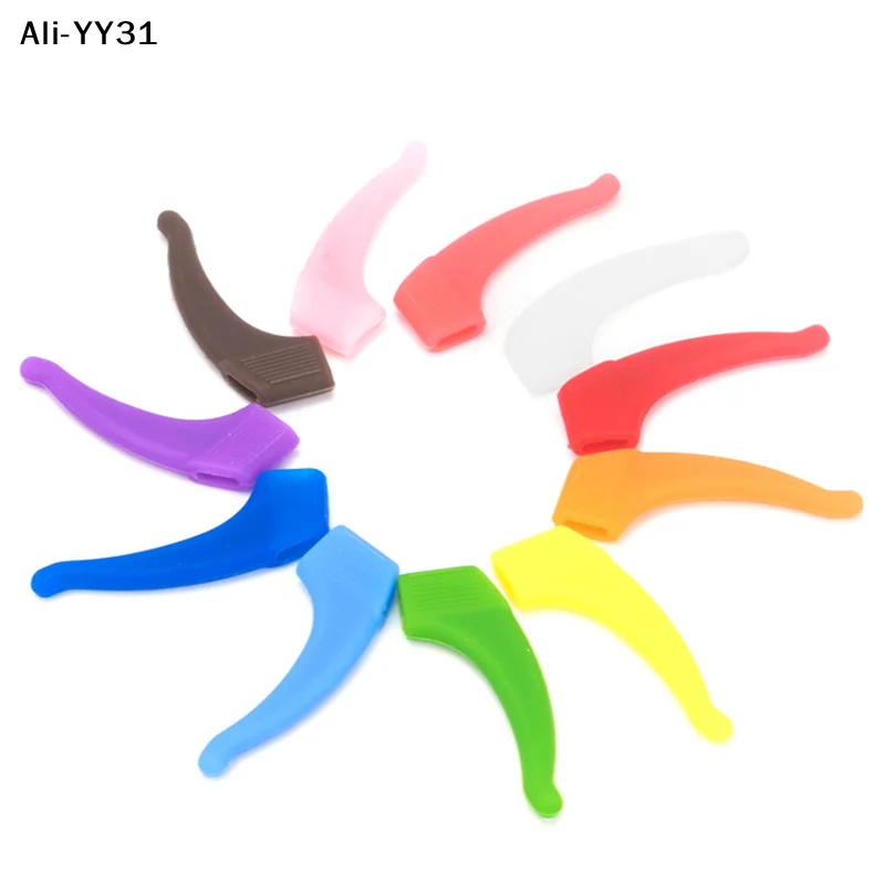 

【WTh】50 Pairs/Pack 2025 Silicone Eyeglasses Ear Grips Anti-silp for Adult Child Sports Eyewear Temple Tips Holder for Glasses