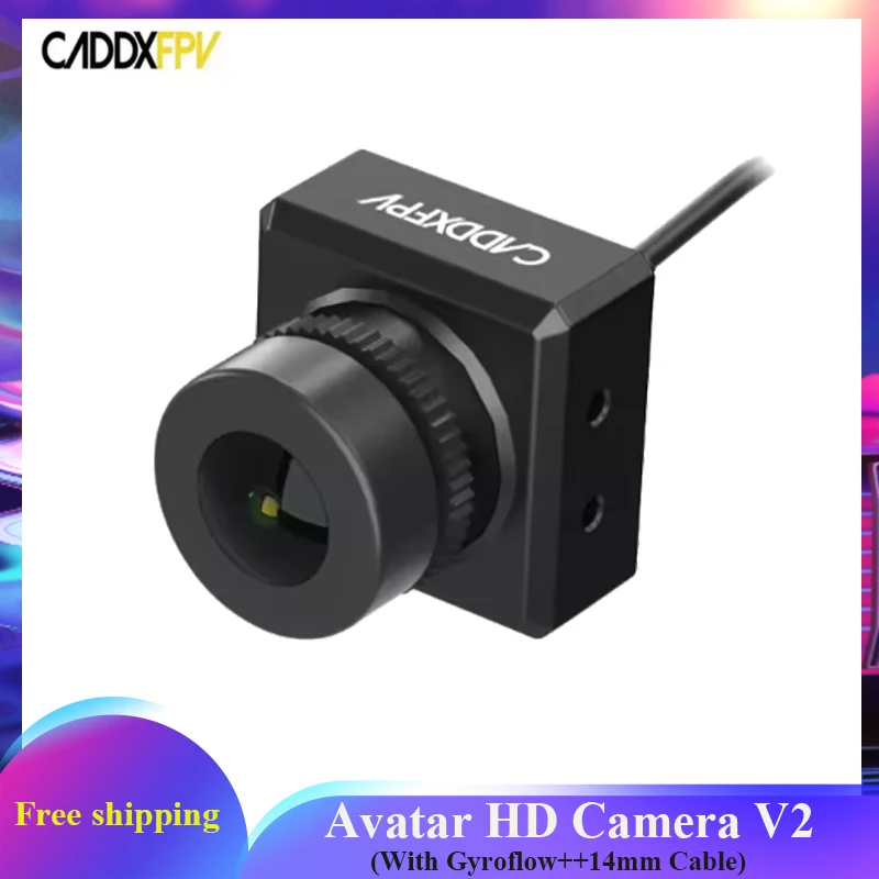 

CADDX Walksnail Avatar HD Camera V2 1/3.2-Inch 4Mp 4:3 Sensor,1080P/120fps,7.2g ultra light 160° FOV With Gyroflow+14mm Cable