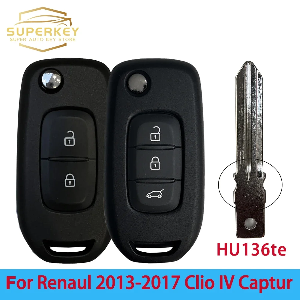 SUPERKEY  Remote Flip Car Key 4A Chip CWTWB1G767  PCF7961M  433MHZ For 2013 2014 2015 2016 2017 Renaul Captur Clio IV 4