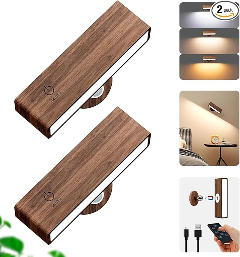 luzes de parede com controle remoto para quarto lampada sem fio com temperatura de cor dimmable 01