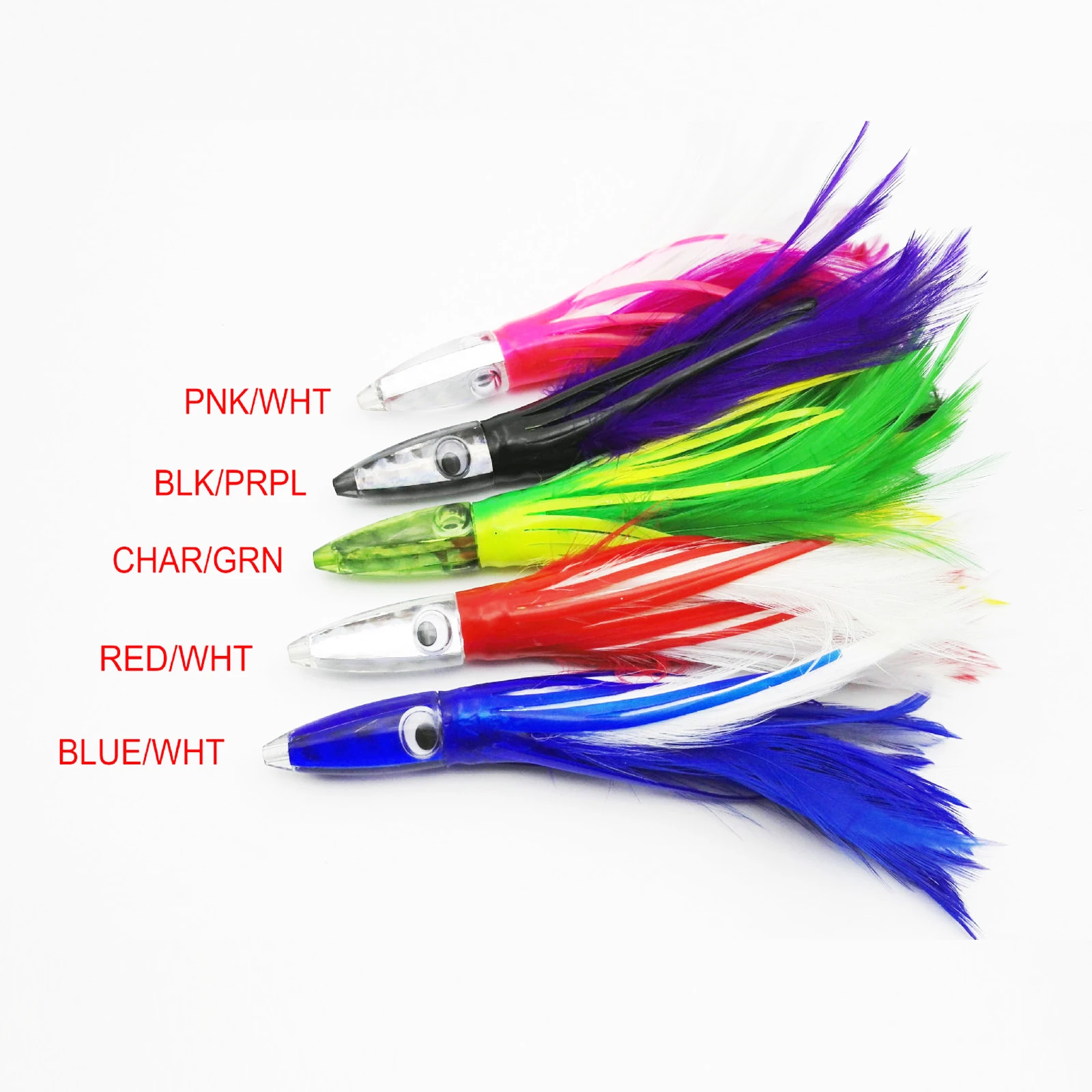 DNDYUJU Squid Skirts Soft Fishing Lure 14cm/32g Night Fishing Lure Octopus Feather Skirt Artificial Acrylic Bait for Tuna Sai