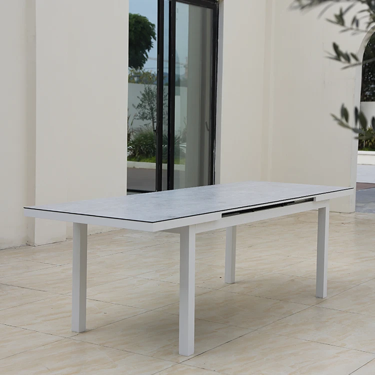 dd- Miaya Extension Dining Table Extensible 190/250 Modern Outside Furniture Glass Based Ceramic Tabletop