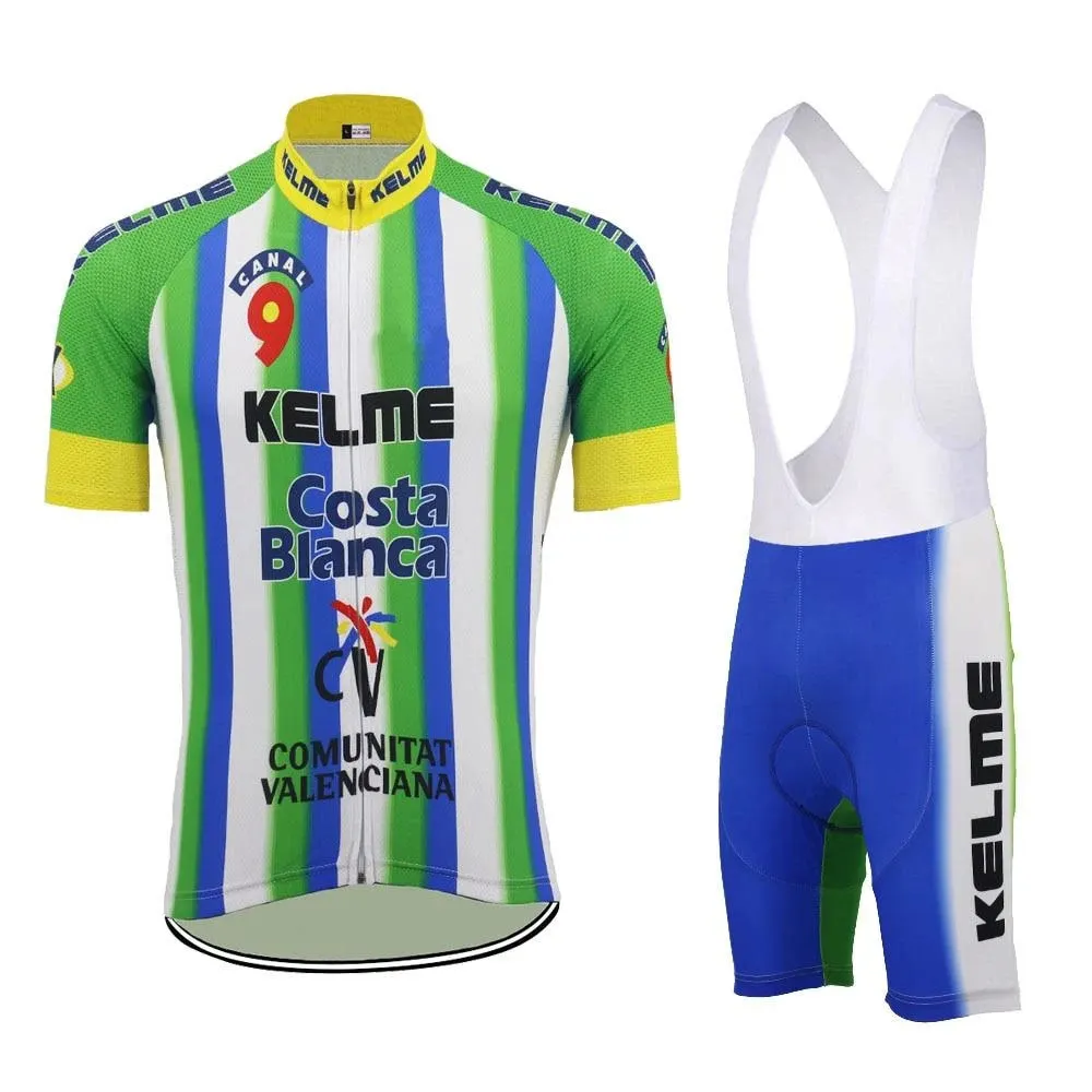 Summer Team Kelme Cycling Jerseys 20D Bib Set MTB Bicycle Clothing Ropa Ciclismo Road Bike Wear Men\'s Short Maillot Culotte Suit