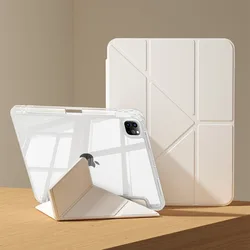 2024 Case For iPad Pro 11 iPad 10.2 7/8/9th 10th 11th A16 2025 Cover iPad Air 6 5 4 3 10.5 10.9 13 12.9 Pencil Holder Clear Case