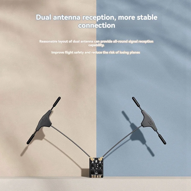 ABMF-For GEPRC ELRS DUAL 2.4Ghz Diversity Receiver RX 25-1000Hz Built-In TCXO With Dual Antenna For FPV RC Drone