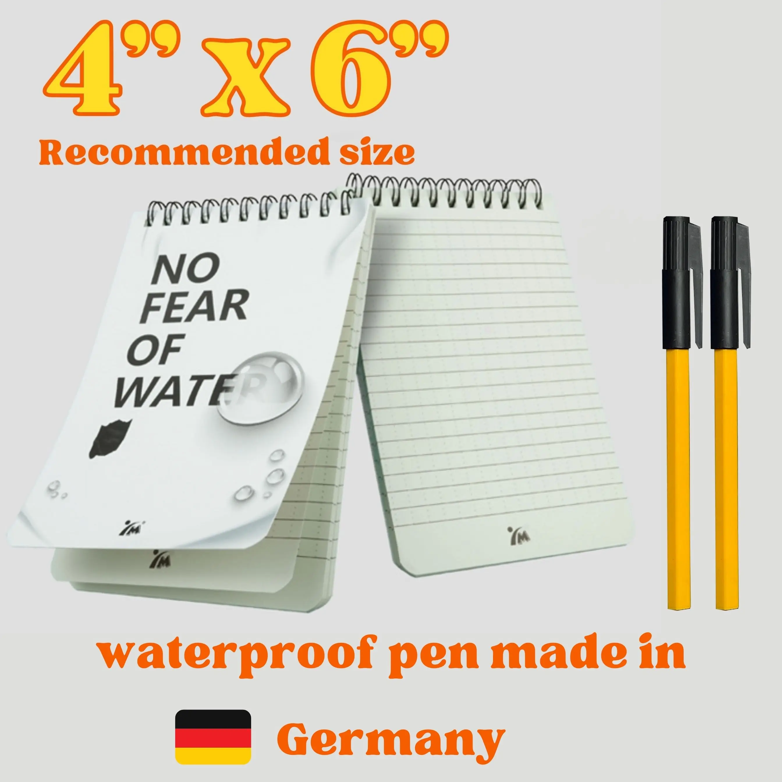 YM. stonepaper note cuaderno táctico impermeable para todo tipo de clima, Bloc de notas duradero para aventura al aire libre, escritura bajo la