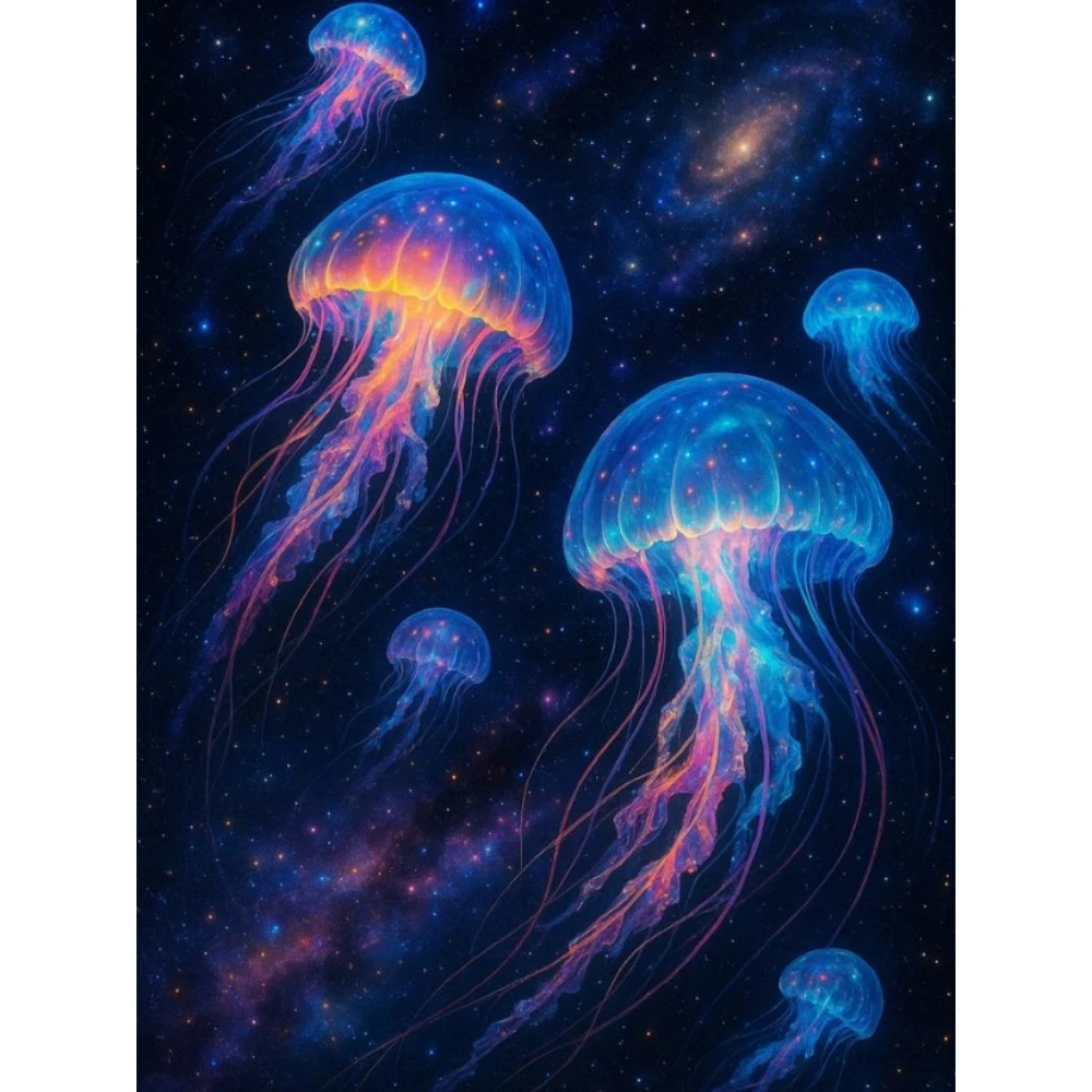 Luminous Toxic Jellyfish 500/1000/1200/2000 PCS Jigsaw Puzzles Family Activity Relaxing Games for Living Room Home Decor Gift