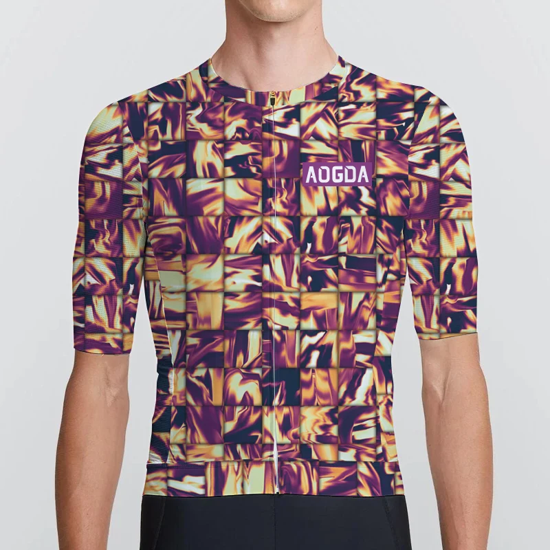 

Aogda Short Sleeve Pro Aero Bicycle Clothing, Breathable Fast Drying Bike Jersey ,Cycling Maillot,Comfortable Cycling Jersey Men