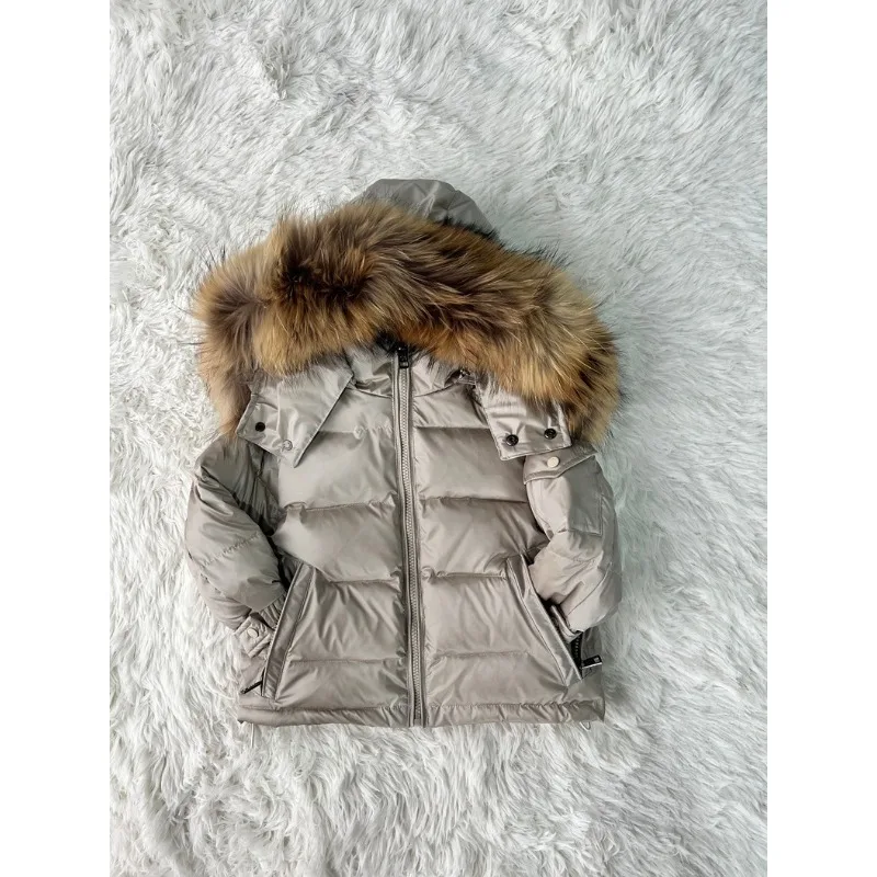 Children's Down Jacket 26 Winter New Fashionable Thickened Warm Girls Coat White Duck down Windproof Boys Hooded Cotton Clothes