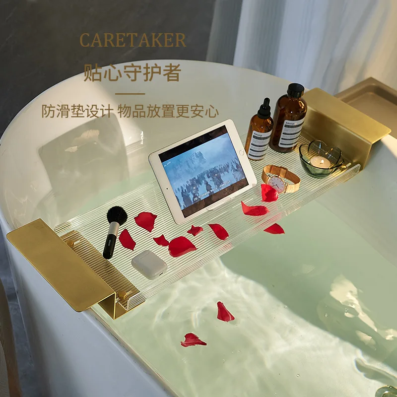 

Bathtub Shelf Bathroom Bathing Drama Bath Bath Tub Acrylic Storage Shelf Internet celebrity transparent bracket
