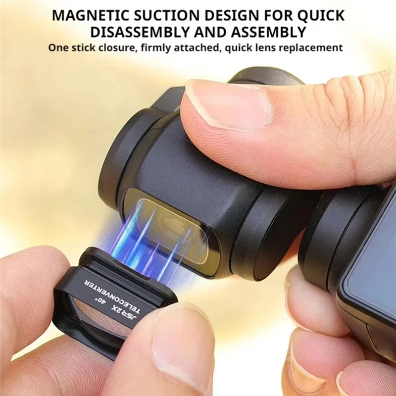 ABGN 마그네틱 2X 매크로 렌즈 텔레컨버터 Dji Osmo Pocket 3 카메라 멀티플라이어 렌즈 핸드헬드 짐벌 액세서리