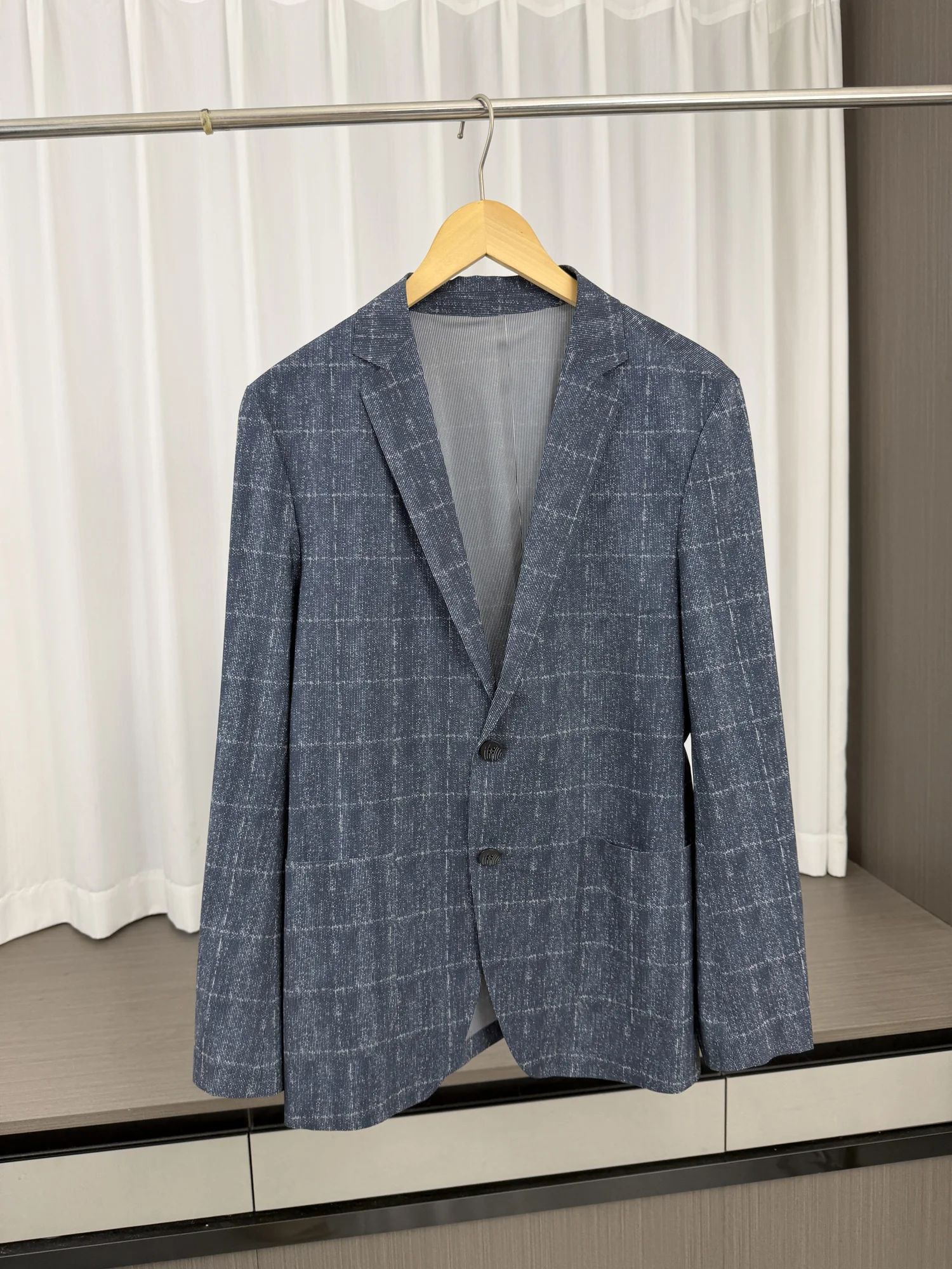 

Anti-Wrinkle Lightweight Men's Business Casual Suit Jacket Full Press Adhesive God's Clothes Drapey Breathable Spring Summer