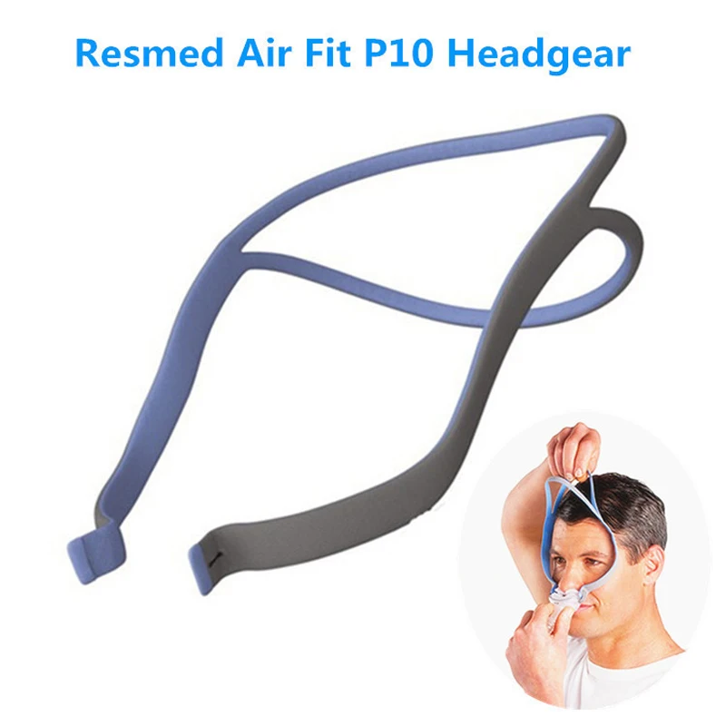 CPAP Replacement Headgear Straps with Clips for ResMed AirFitP10 Nasal Pillow Accessories Headgears and Clips Without Mask