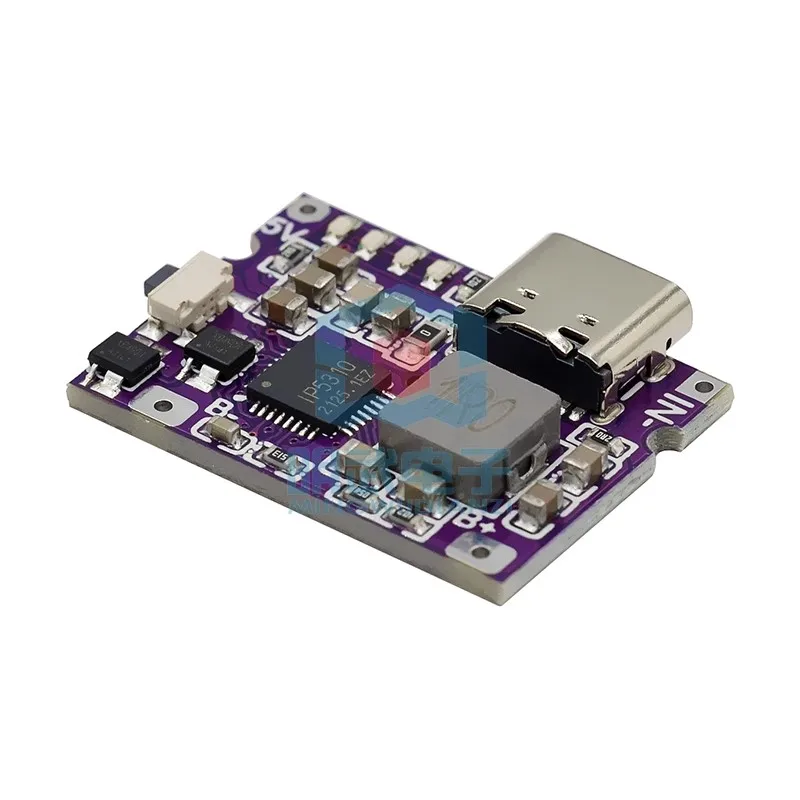 TZT Type-C USB 5V 3.1A Boost Converter Step-Up Power Module IP5310 Mobile Power Bank Accessories With Switch LED Indicator