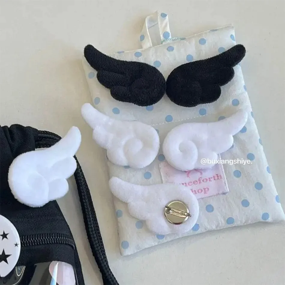 Korean Angel Wing Brooch Y2K Schoolbag Clothes Decoration Pin 5pairs Sweet Angel Decoration Ornaments Children's Gifts