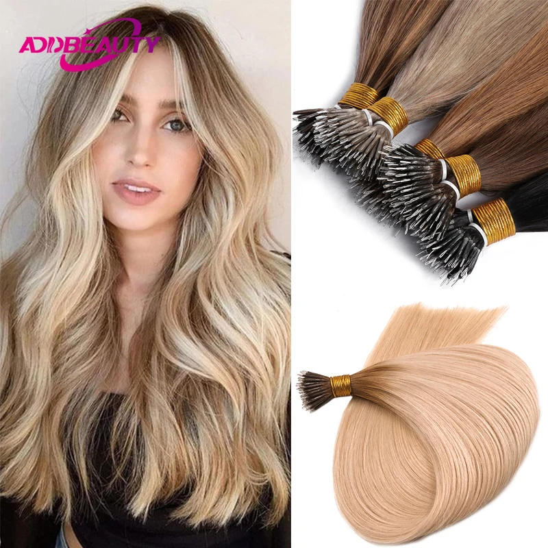 

Прямые нано-кольца для наращивания волос, человеческие волосы, предварительно склеенные, Cold Fusion, нано-наконечник, наращивание волос, микробусины, наращивание человеческих волос