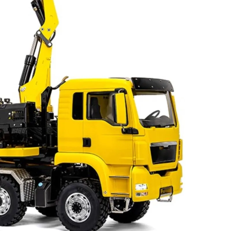 LESU - Camión Volquete Hidráulico de Metal de 2 Velocidades, Chasis 8x8, Escala 1/14, Modelo TGS, Camión Volquete Eléctrico con Bloqueo de Ejes 2+7CH