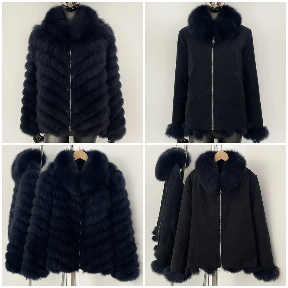 

MENINA женская шуба из натурального кроличьего меха, зимняя модная двусторонняя меховая куртка 2025 года с натуральным лисьим мехом, женская роскошная осенняя куртка Casaco