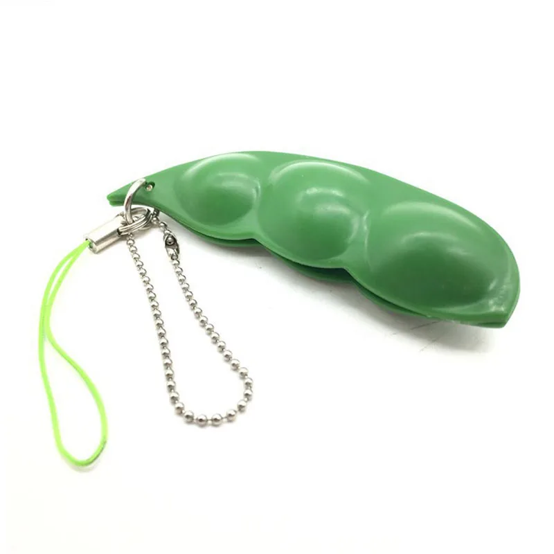 5PCS Fidget Toys Squeeze Pea Beans Keychain Decompression Toy Funny Gifts Adults Regalo Cumpleaños Invitados Niños