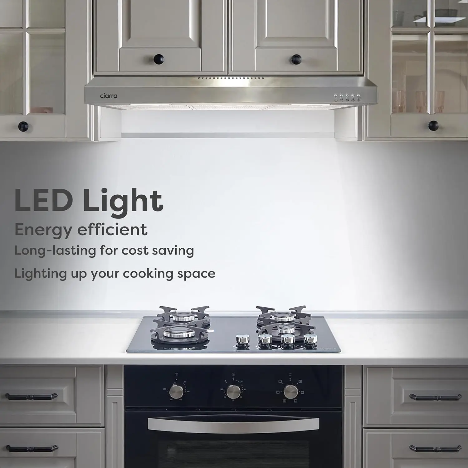 Exaustor sem dutos de 30 polegadas sob a ventilação do capô do armário para cozinha canalizado e conversível sem dutos CAS75918A