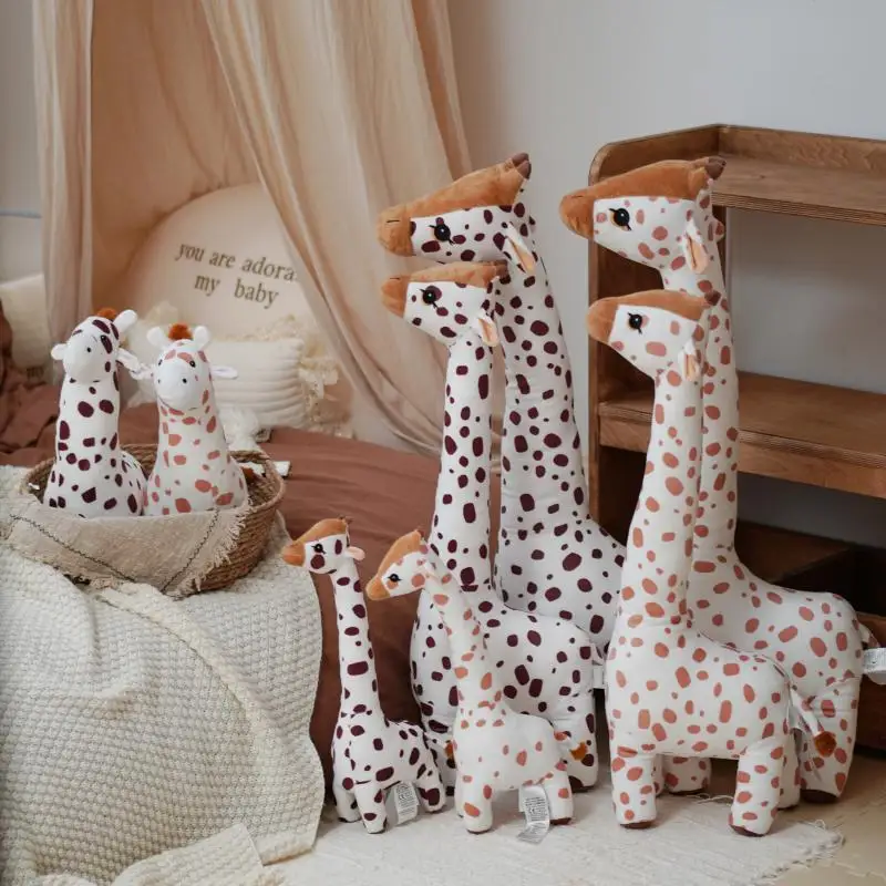 2025 جديد الأصلي الزرافة غرفة المعيشة الطابق الديكور دمية أفخم دمية يمكن لدغة ووقوف ديكورات منزلية جديدة