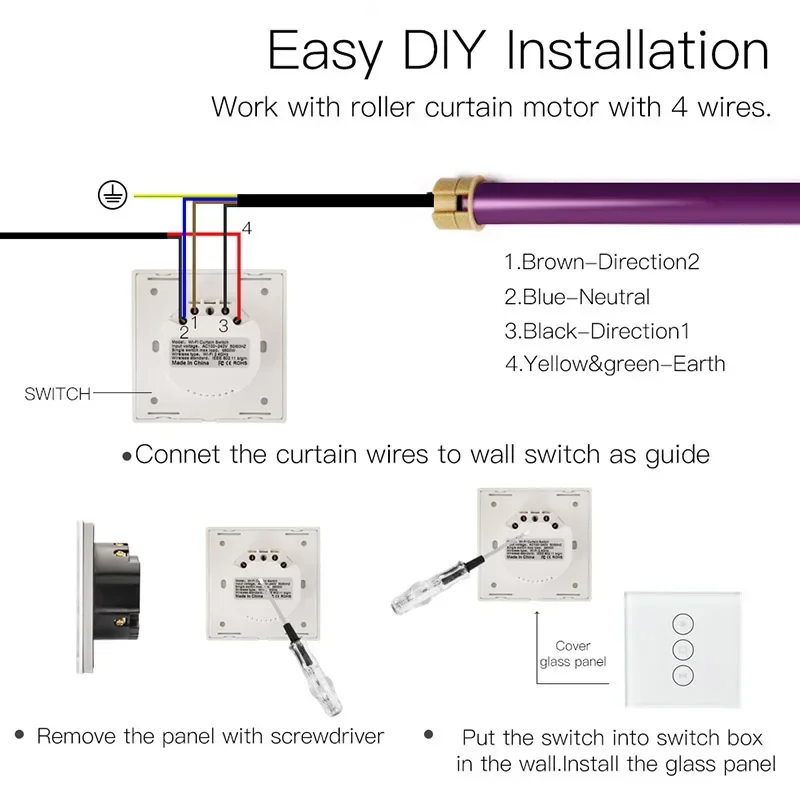 Customized 35mm Tubular Motor Roller Blinds Shutter Curtain Motor Electirc Smart Wifi Curtain Motorized Tuya Smart Home Alexa