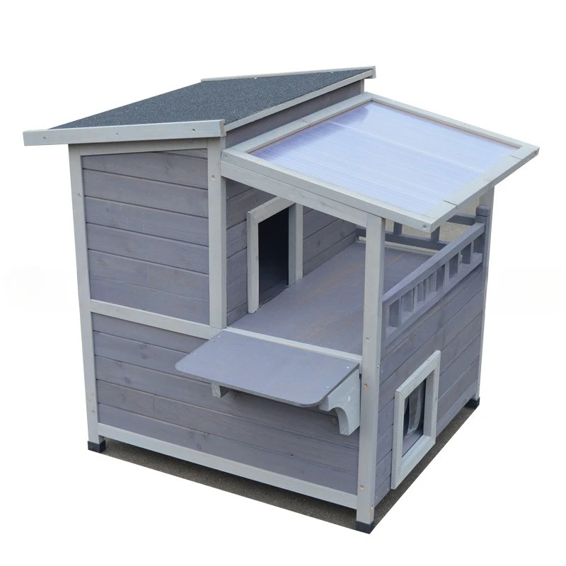 Solid wood cat house physical cat nest large cat climbing frame integrated open