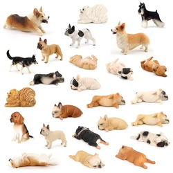 Realistic Bulldog,Pomeranian,Corgi,Boxer,Shiba Inu Dog Animals Figurines Gift Party Favor School Project Decoration For Kids