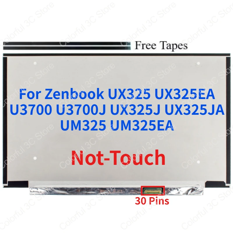 13.3 Inch Laptop LCD Screen For Zenbook UX325 UX325EA U3700 U3700J UX325J UX325JA UM325 UM325EA Display Panel Matrix Not-Touch