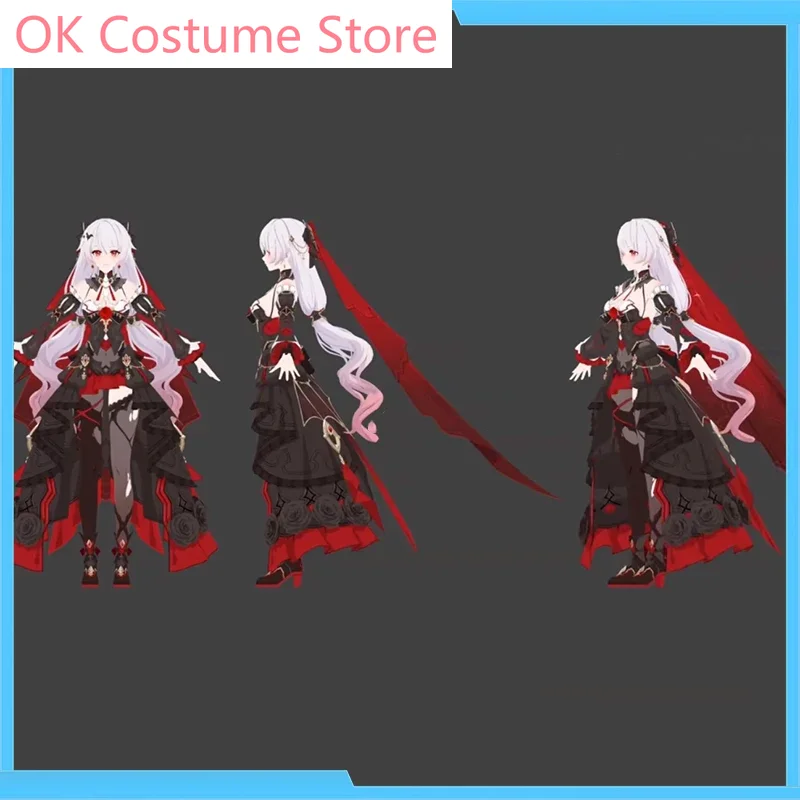 Honkai Impact 3rd Theresa Apocalypse Under The Moon Oath Game Suit Gorgeous Dress Cosplay Costume Halloween Outfit