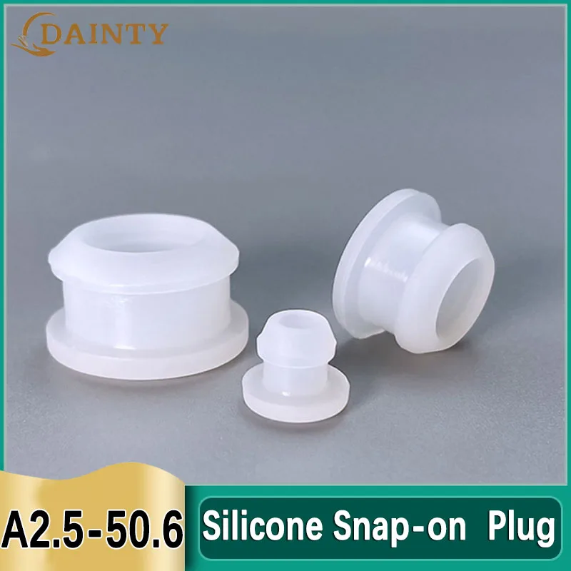 Transparent Snap-on Silicone Rubber Cap T Type Hole Plug Cover Blanking End Cap Tube Inserts Bung Seal Stopper Sealing Plug