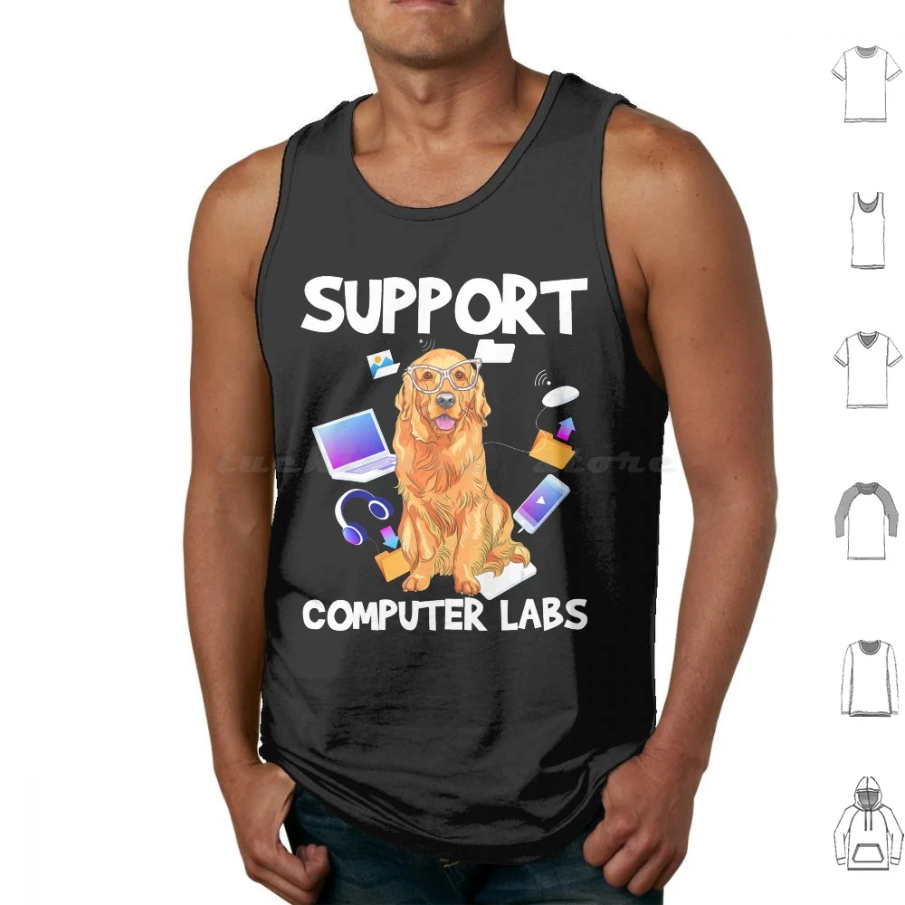 Funny Golden Retriever Teacher Support Tank Tops Print Cotton Cute Jellyfish Kawaii Ocean Fish Sea Animal Marine