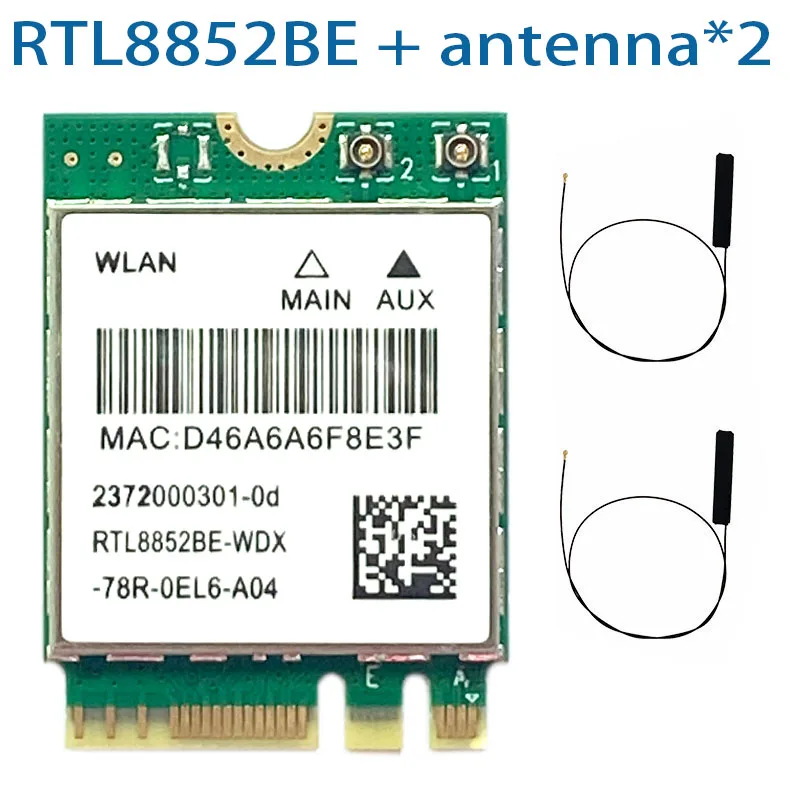 Wi-Fi 6 Realtek RTL8852BE сетевая карта 1800 Мбит/с BT 5,0 двухдиапазонный беспроводной Wi-Fi адаптер 802.11ac/ax 2,4G/5 ГГц MU-MIMO для Win 10