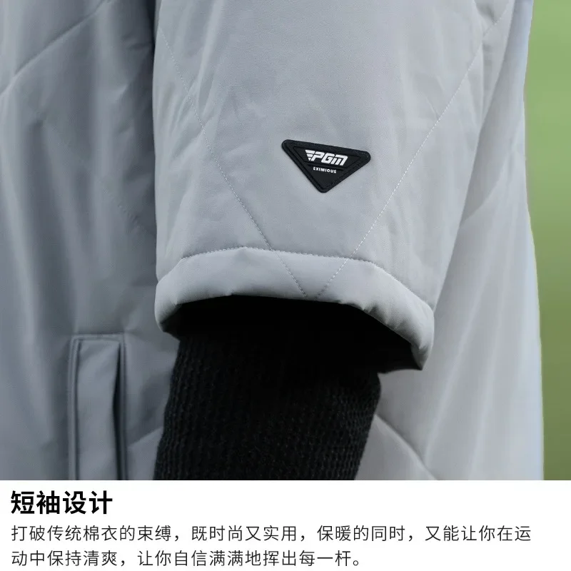 

Одежда для гольфа PGM, мужская куртка, осенне-зимняя мужская верхняя одежда со съемной шапкой, ветрозащитная теплая хлопковая куртка