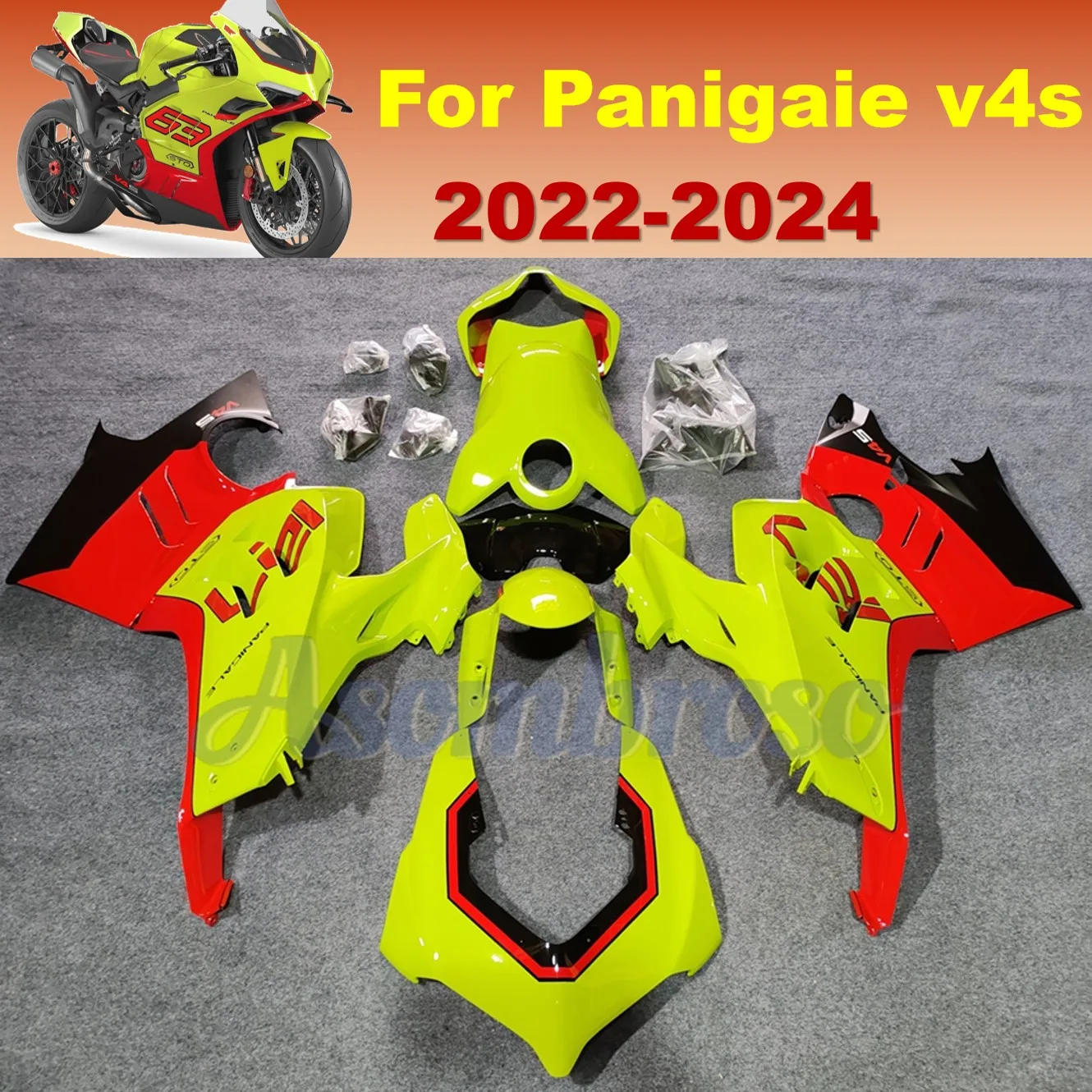 

Injection Fairings Fit For DUCATI PANIGALE V4 V4S 2022 2023 2024 V4R SP2 Complete Motorcycle Bodywork Panels Set