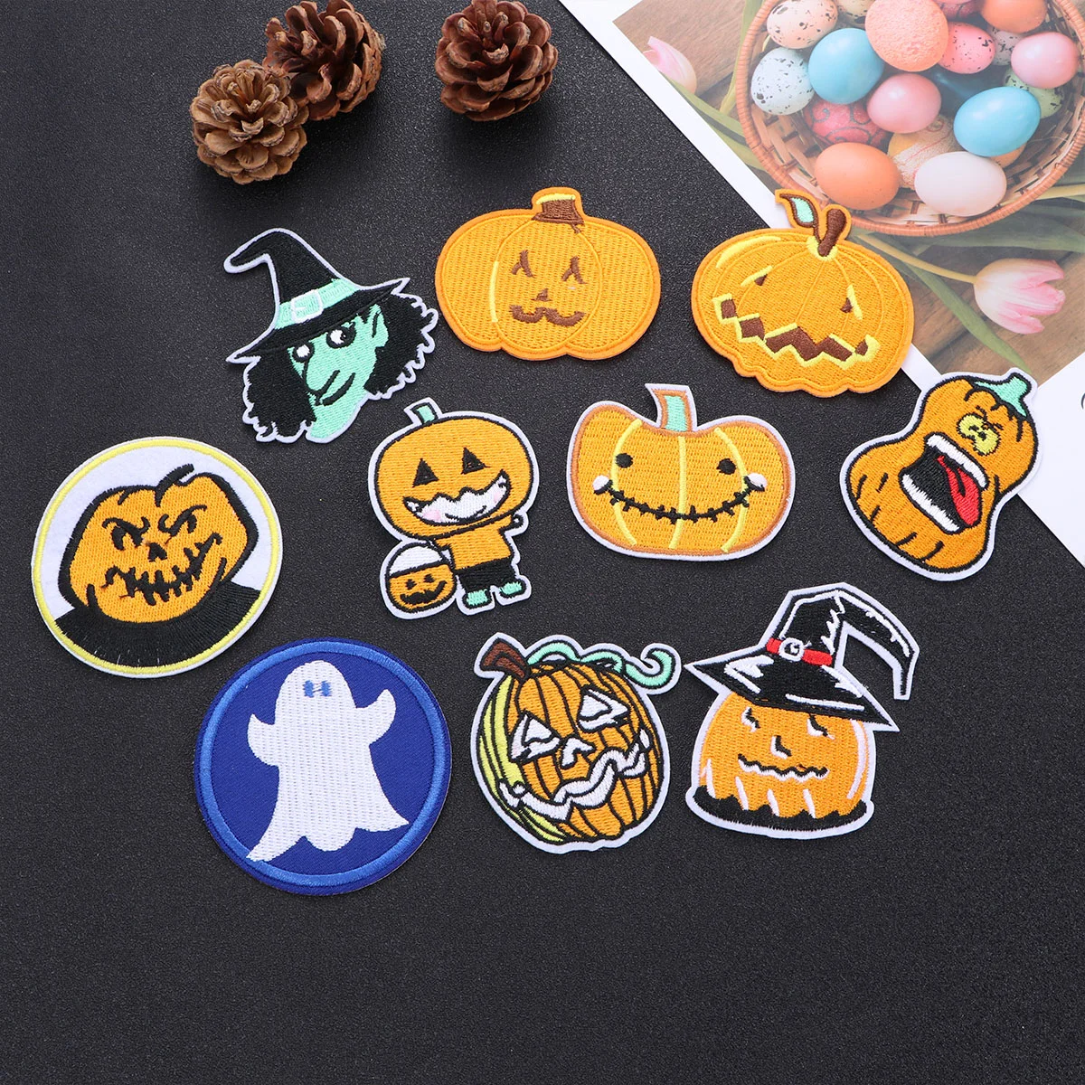 

10 Pcs Sew on Patches DIY for Clothes Halloween 10pcs Iron Applique Embroidered