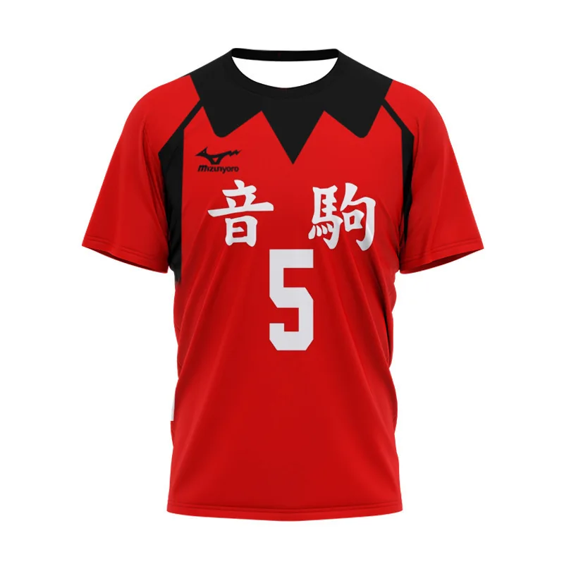 2024WW Volleyball Youth Haikyu!! 3D Digital Printed Men's T-shirt Casual Short Sleeved T-shirt For Women Breathable Sportwear